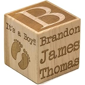 Smiling Tree Toys Customizable Keepsake Birth Blocks by Smiling Tree Toys - American Made